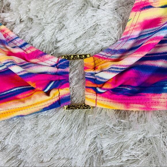 Lauren Ralph Lauren Striped Bright Bikini Small - Picture 4 of 6